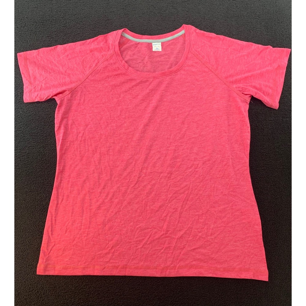 SPORT-TEK Ladies Pink‎ Heathered Crew Neck Short Sleeve T-Shirt Size L